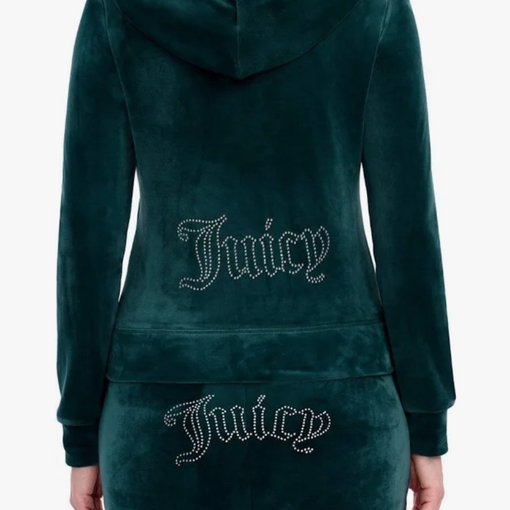 Women’s pants in the waist Juicy Couture Teal Velour Leggings